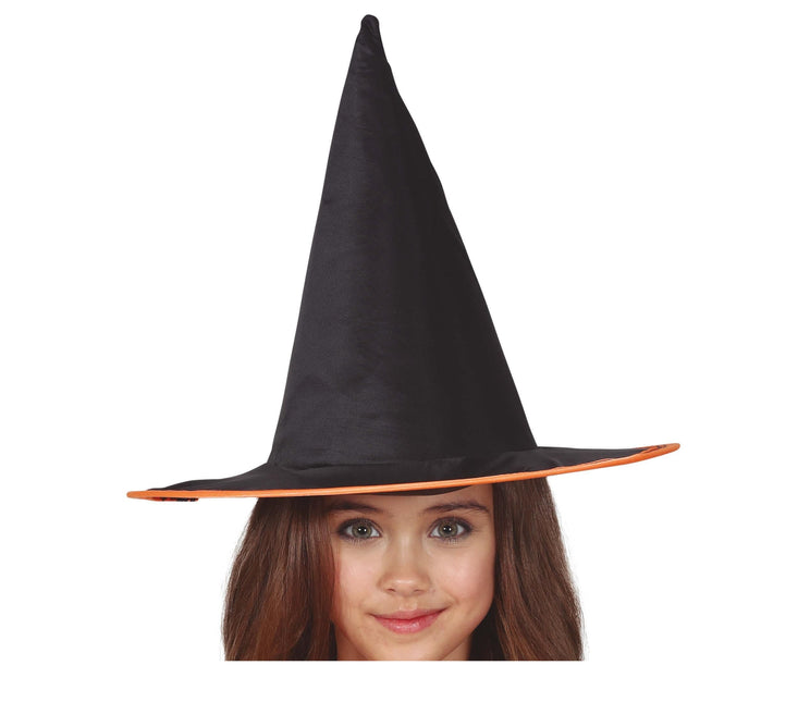 Chapeau de sorcière d'Halloween Enfant Orange