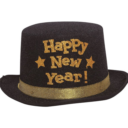 Chapeau de bonne année noir et or