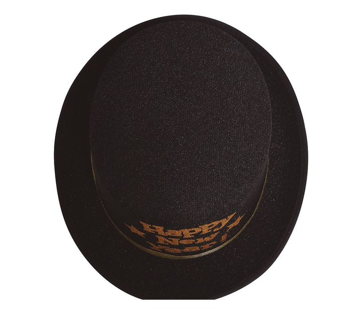 Chapeau de bonne année noir et or