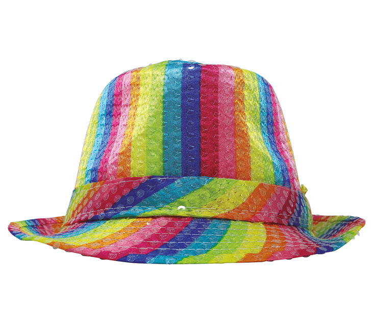 Chapeau à paillettes Multicolore