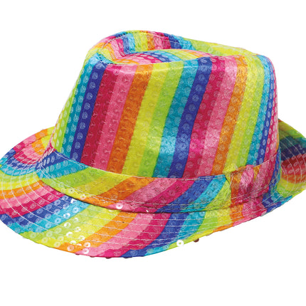 Chapeau à paillettes Multicolore