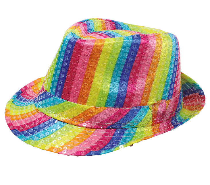 Chapeau à paillettes Multicolore
