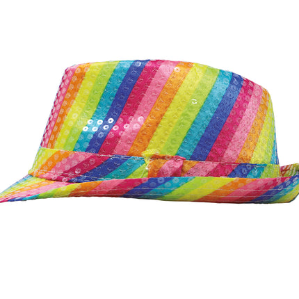 Chapeau à paillettes Multicolore