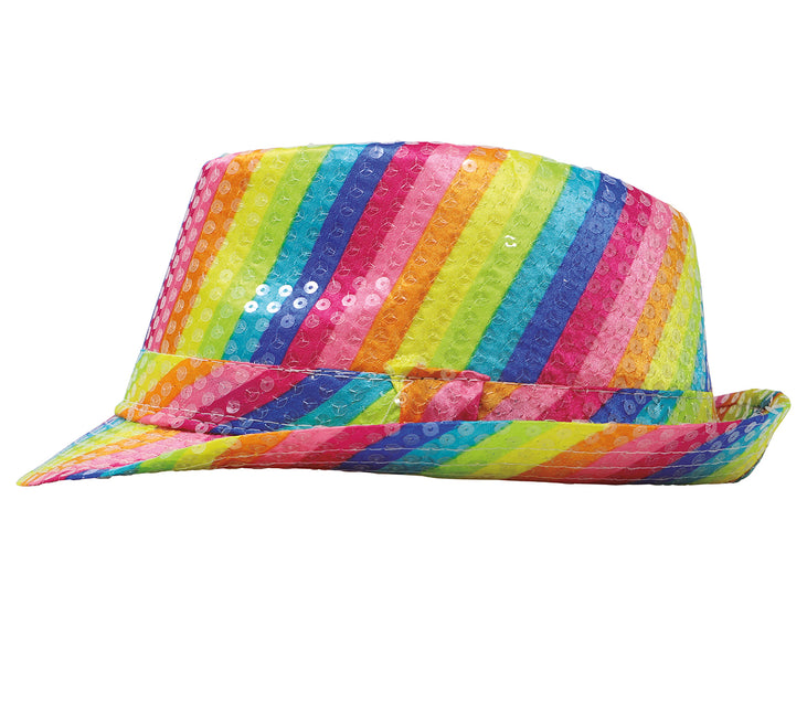 Chapeau à paillettes Multicolore