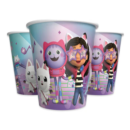 Gabby'S Dollhouse : gobelets colorés 250 ml, lot de 8