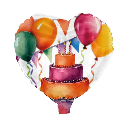 Ballon d'hélium en forme de gâteau, vide, 45 cm