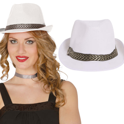 Chapeau de gangster blanc