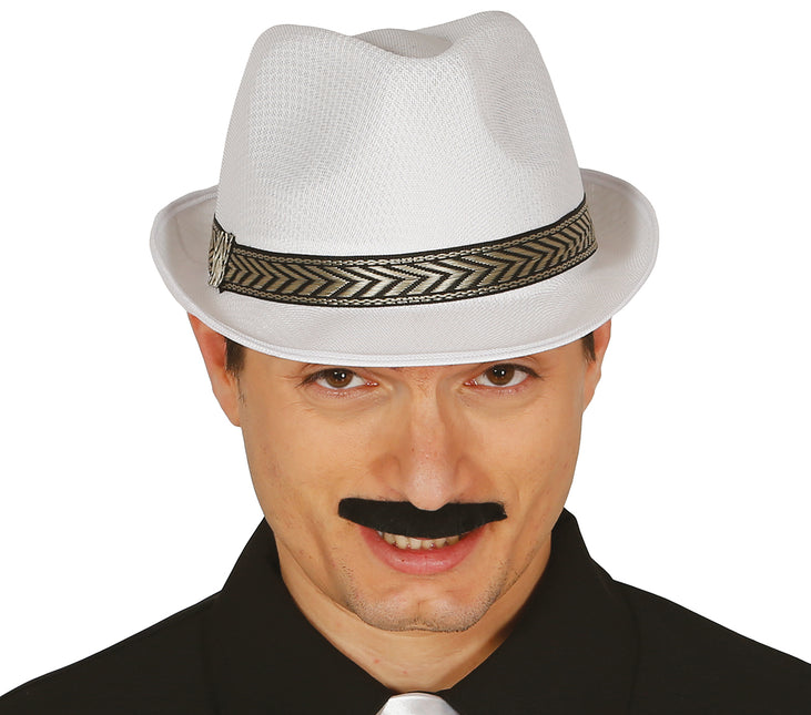 Chapeau de gangster blanc