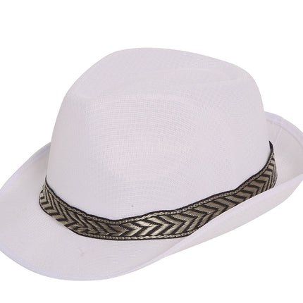 Chapeau de gangster blanc