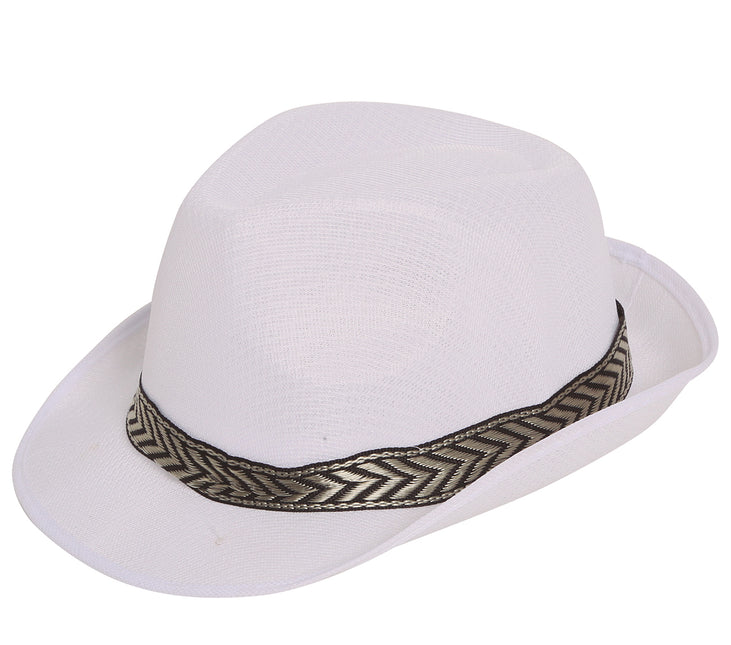Chapeau de gangster blanc