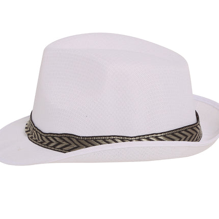 Chapeau de gangster blanc