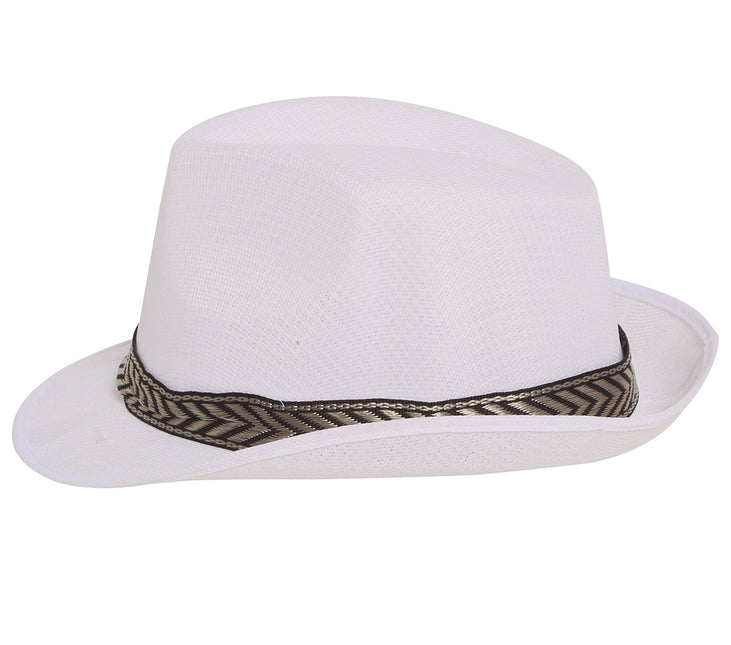Chapeau de gangster blanc