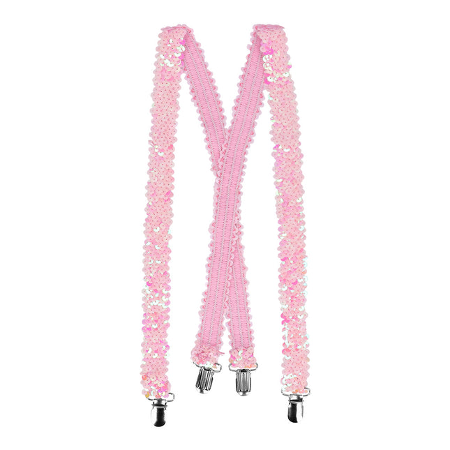 Jeu de paillettes rose clair