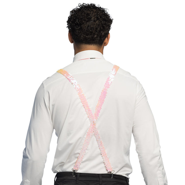 Jeu de paillettes rose clair