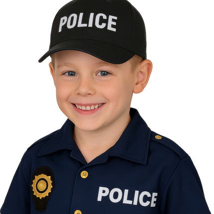 Casquette noire pour enfant « Police »