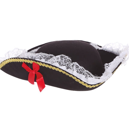 Chapeau de pirate noir pour femme