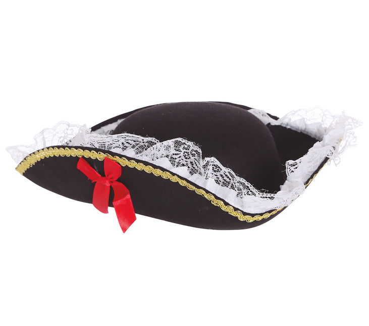 Chapeau de pirate noir pour femme