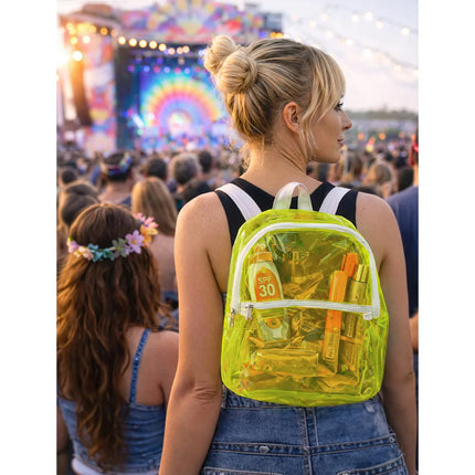 Sac à dos Clarity jaune fluo (28 x 23 x 10 cm)