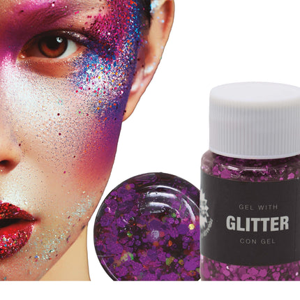 Gel pailleté violet 20g