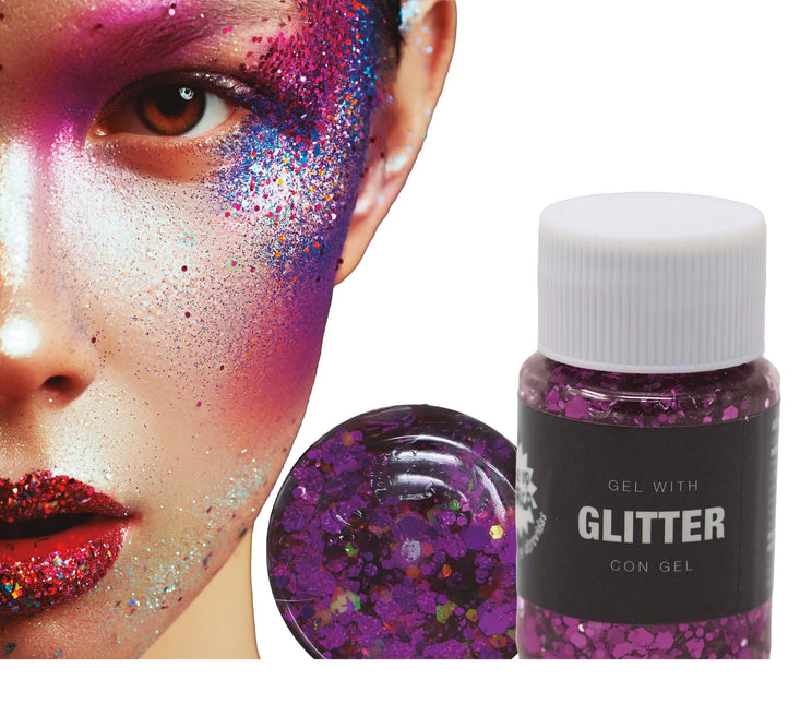 Gel pailleté violet 20g