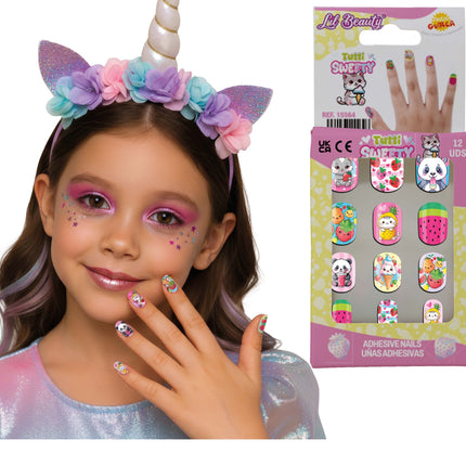 Faux ongles colorés pour enfants Tutti Sweety