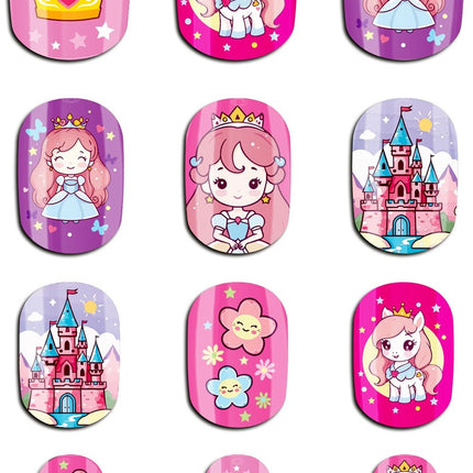 Faux ongles colorés pour enfants « Petite princesse »