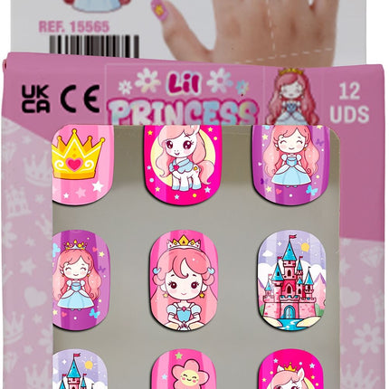 Faux ongles colorés pour enfants « Petite princesse »
