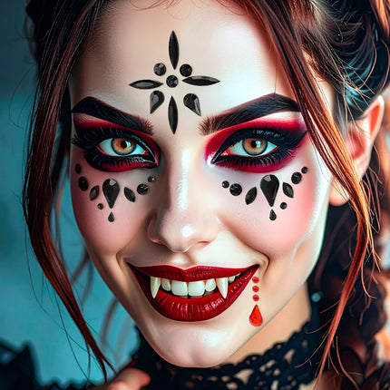 DÉCORATION DE VISAGE VAMPIRE