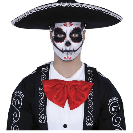 Set de maquillage Day Of The Dead Noir Rouge 8 pièces