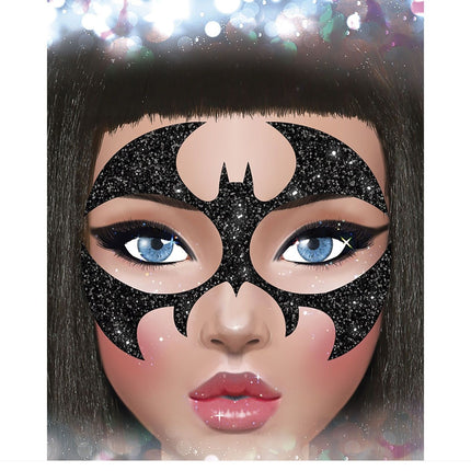 Face Stickers Bat Glitter 20cm