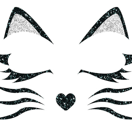 Face Stickers Cat Glitter 20cm