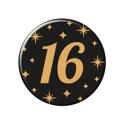 16 Jaar Button van Paper Dreams koop je bij Partywinkel