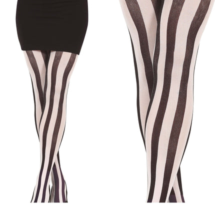 Legging noir et blanc rayé