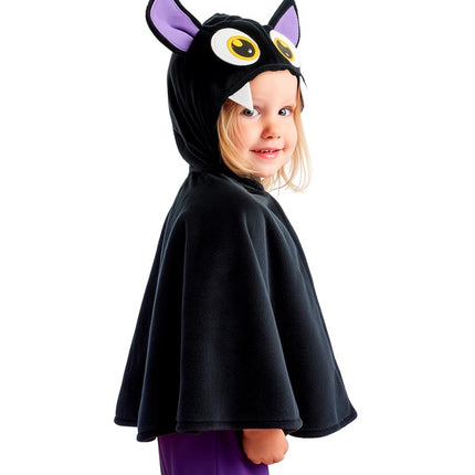 PONCHO EN PELUCHE AVEC CHAPEAU CHAUVE-SOURIS
