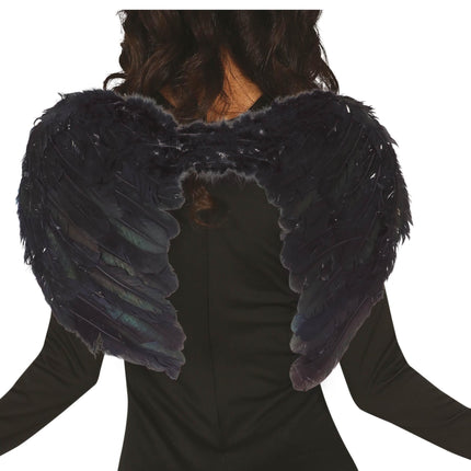 Ailes d'ange noir 60cm