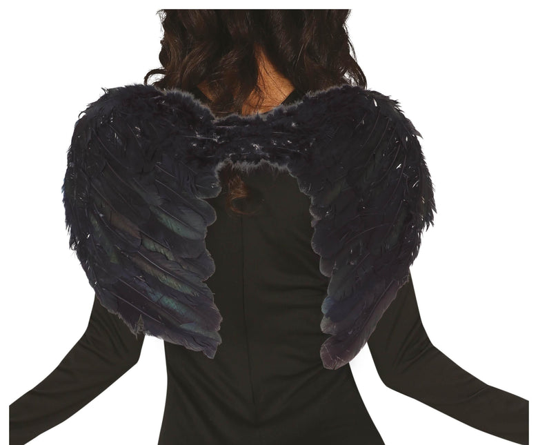 Ailes d'ange noir 60cm