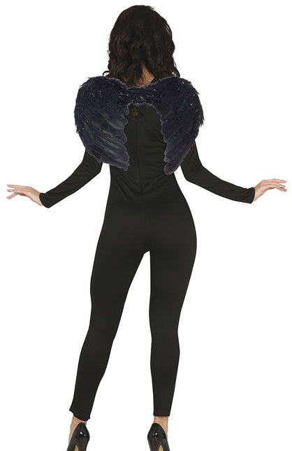 Ailes d'ange noir 60cm