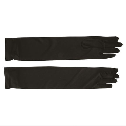 Gants d'Halloween Noirs 45cm