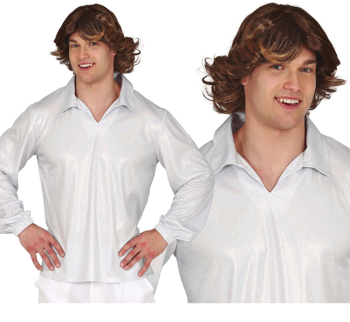 Chemise Disco Argent