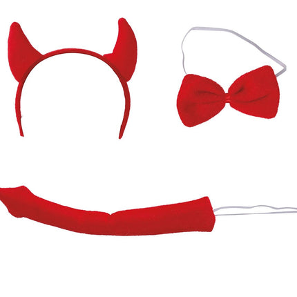 Ensemble d'accessoires de diable d'Halloween 3 pièces