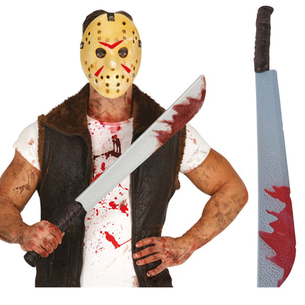 Halloween Machette sanglante 74cm