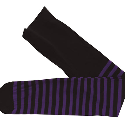 Collant d'Halloween Enfant Noir Lilas Rayé