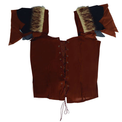 Gilet en cuir pour dames Marron L