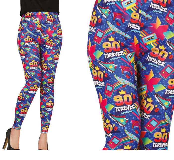 90s Legging Bleu Dames