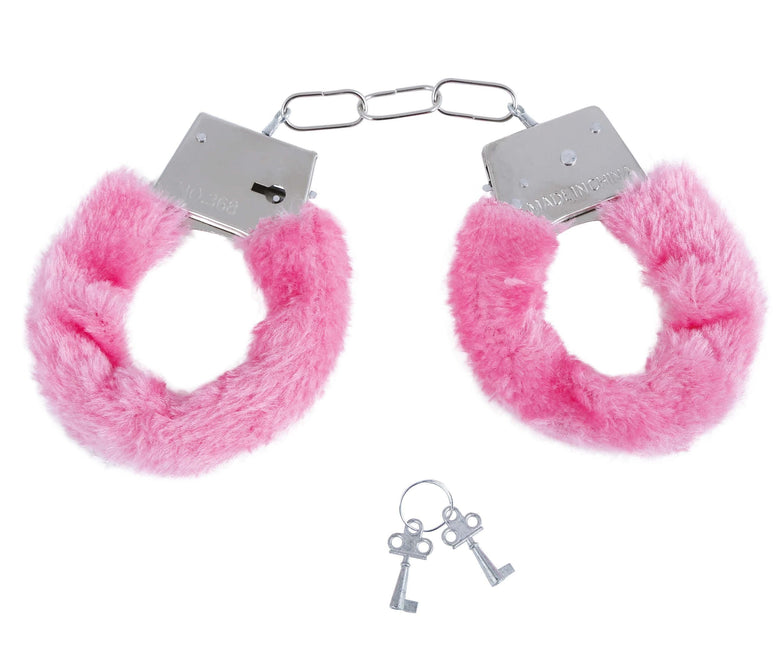 Menottes en velours rose