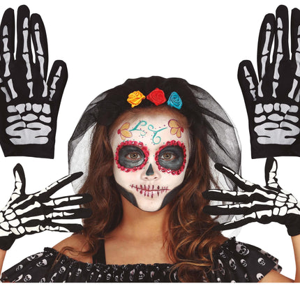 Gants d'Halloween Squelette Enfant