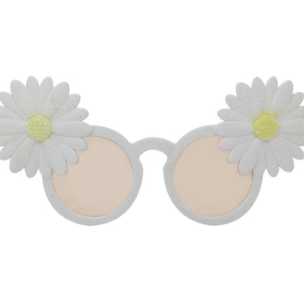 Verres marguerites blanc