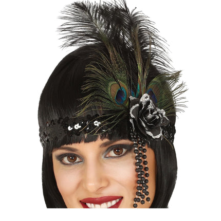 Bandeau de plumes noires