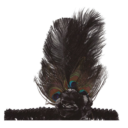 Bandeau de plumes noires