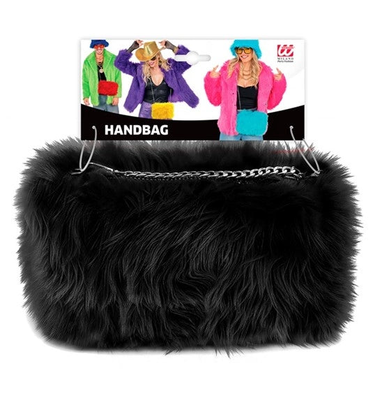 Sac à main en peluche noir